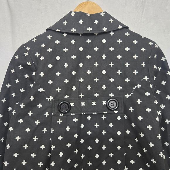 3 Sisters Womens Vtg Deadstock Y2K Elevated Basic Mod Twee Goth Swing Jacket S - Picture 8 of 12